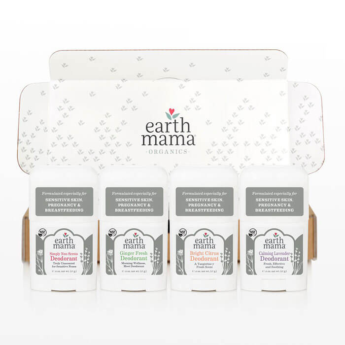Earth Mama Organics Mini Deodorant 4-Pack