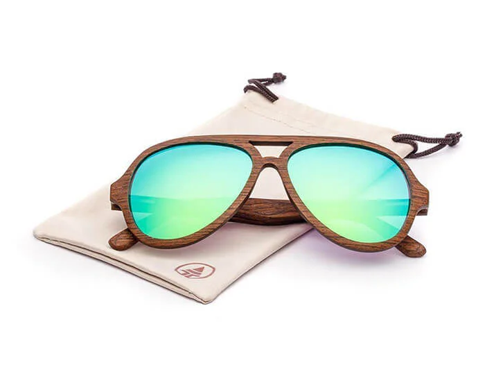 Tree Tribe Wooden Aviator Sunglasses