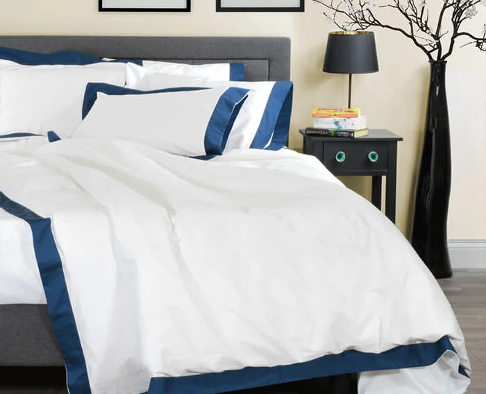 SOL Organics Banded Organic Duvet Cover Set