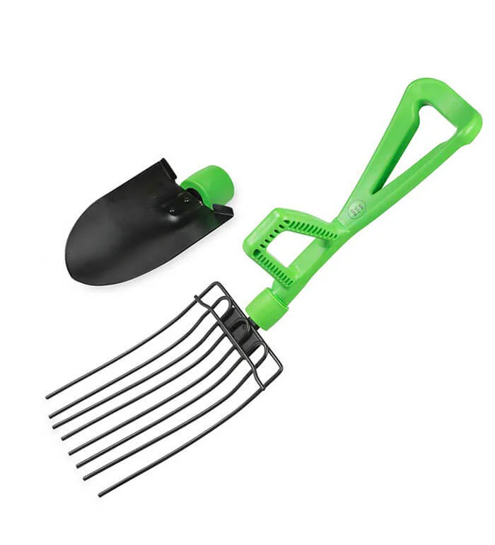 Plow &amp; Hearth 2-in-1 Mulch Garden Fork