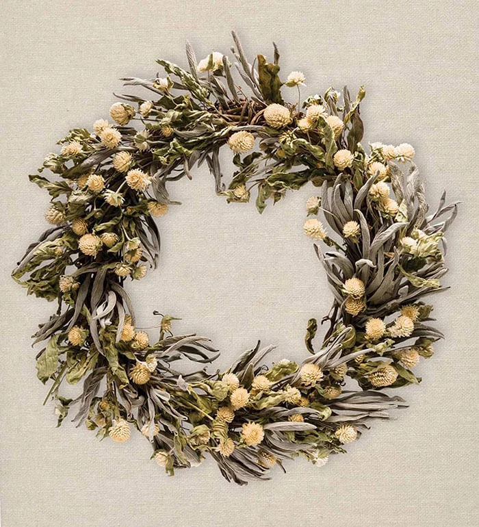 Viva Terra Handmade Sage and Amaranth Wreath