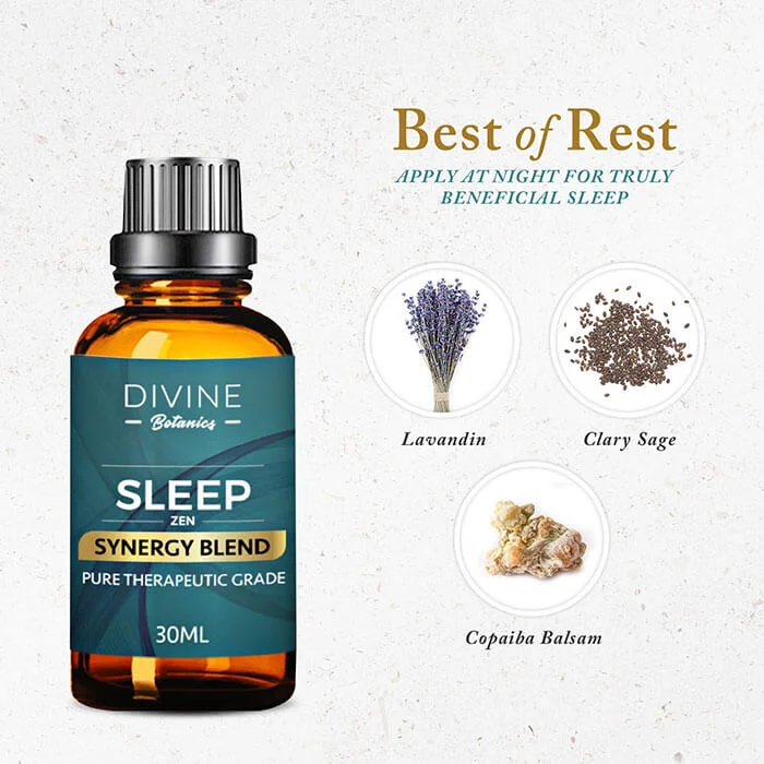 Divine Botanics Essential Oils Aromatherapy Good Night Sleep Synergy Blend
