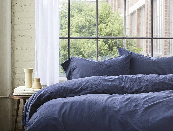 Made Trade Coyuchi Organic Crinkled Percale Sheet Set