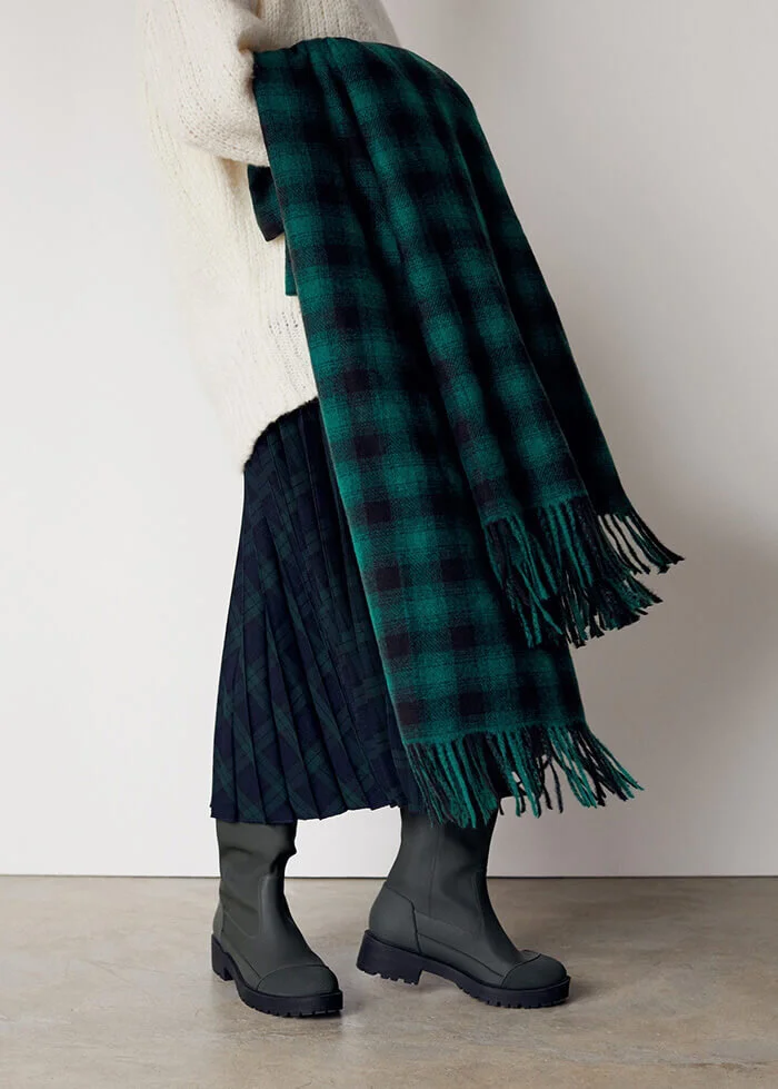 MANGO Bicolor Check Scarf