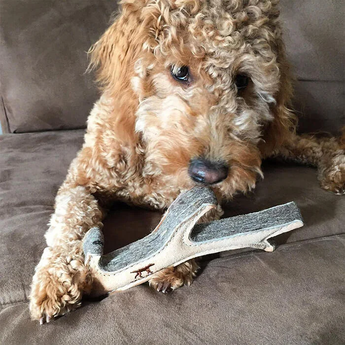 Tall Tails Natural Wool Antler Toy