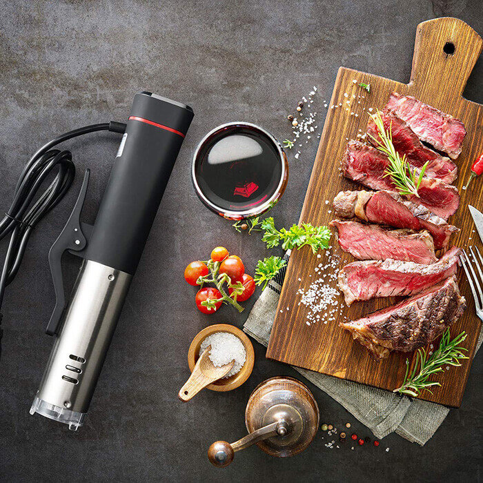 Stainless Steel Sleeve Stick Pro Chef Slow Cooking Machine Meat Cooker in Water 1000 Watts of Power Inventel Sous Vide Cooker Thermal Control & Accurate Temperature Immersion Circulator Stick 