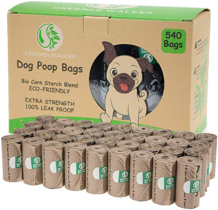 Pack Of 1 Poop Bag With 2 X 20 Rolls Biodegradable Assorted Color Leak Proof Thick Strong Eco Friendly Pooper Waste Bags Small Bone Dispenser Refillable Pet Supplies Outdoor Accessories 