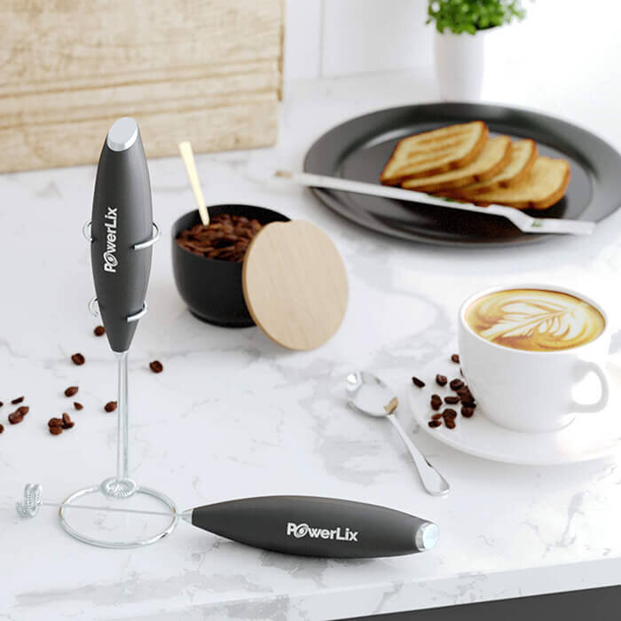 Bean Envy Handheld Milk Frother for Coffee - Electric Hand Blender, Mini  Drink Mixer Whisk & Coffee Foamer Wand w/Stand for Lattes, Matcha and Hot