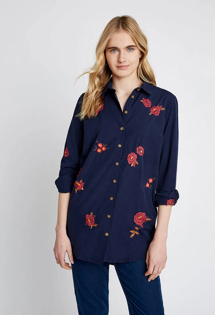 Embroidered Shirt Working From Home Style