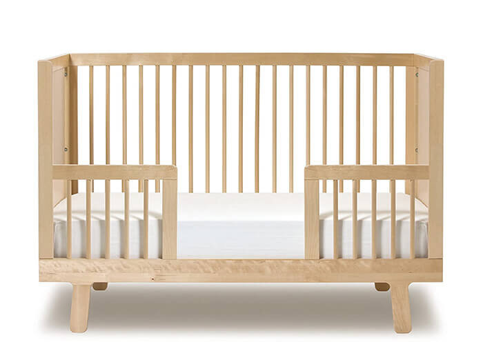 convertible crib natural wood