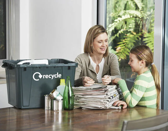 Recycling paper helps saves trees