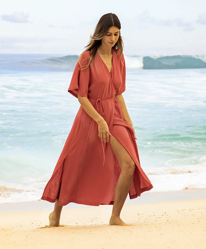 100% Organic Cotton Wrap Dress