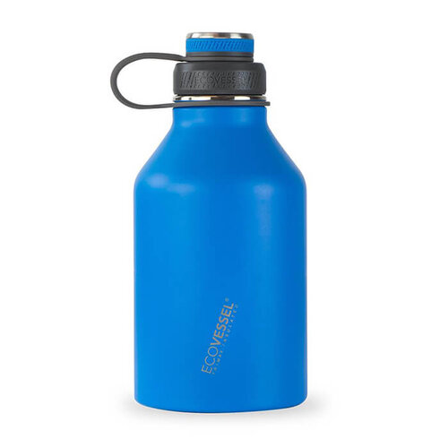 Stainless Steel Water Bottle Growler for Travel 64 Ounces and Tailgate Parties Juvale Beer Growler Camping Silver 