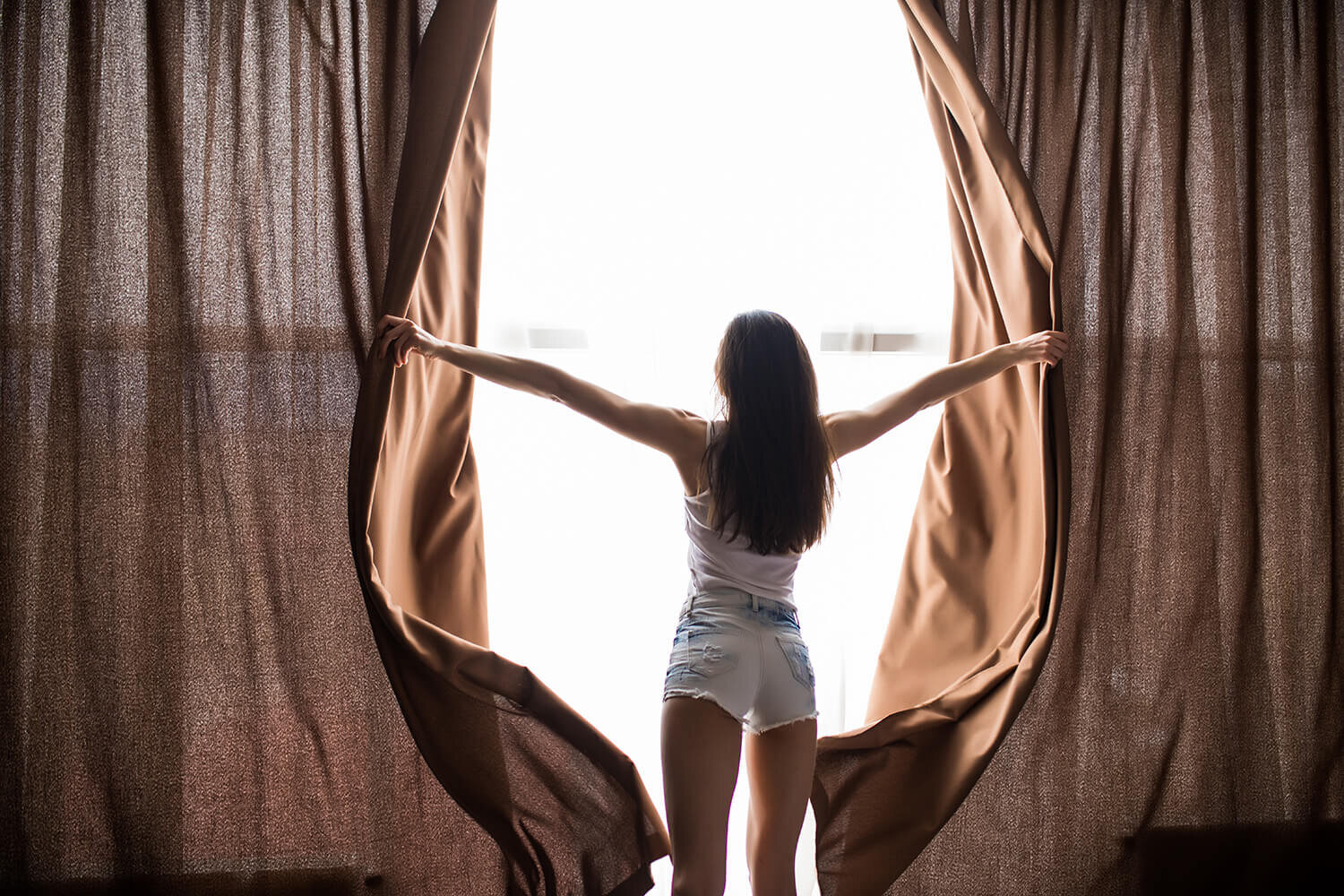 Bedroom Decor Ideas - Add Curtains To Help Block Out The Light