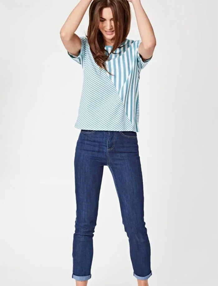 Queenie Straight Leg Organic Denim Jeans