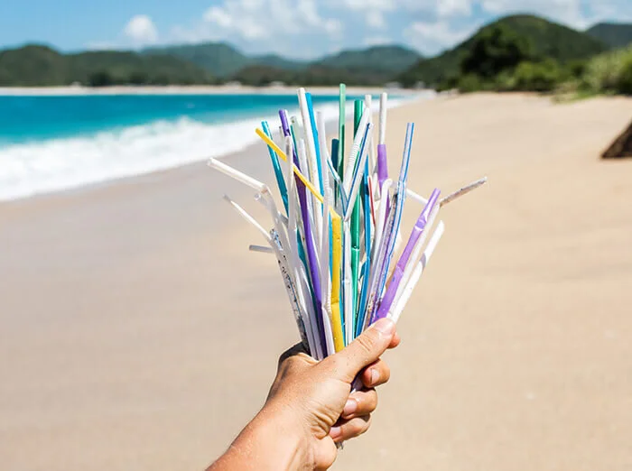 Clean Recyclable Items - Plastic Straws
