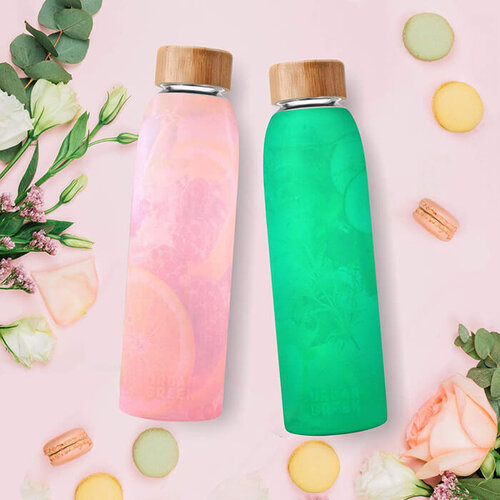 CARE like Greata: Eco-Friendly Glass Water Bottle & Sticker – Made