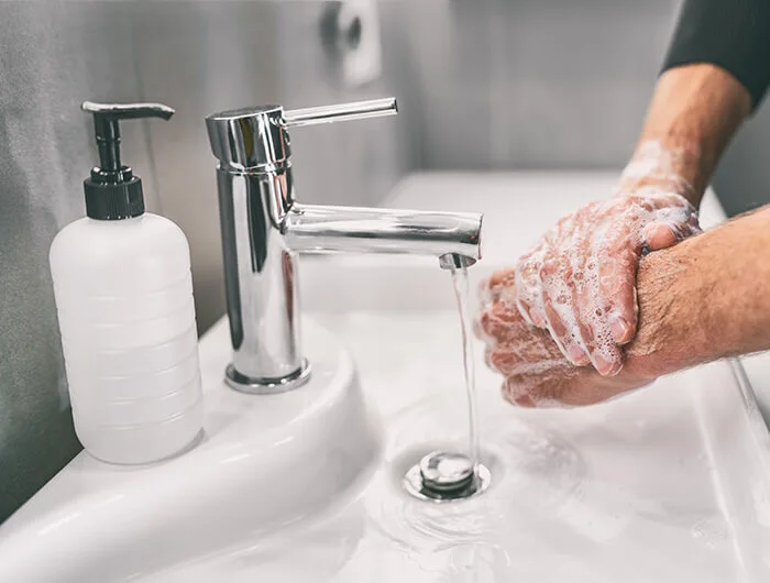Travel Tips: Make sure to wash your hands in a public restroom