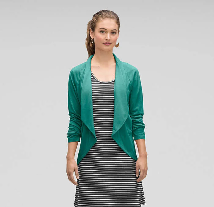 Strie Long Sleeve Wrap Cardigan