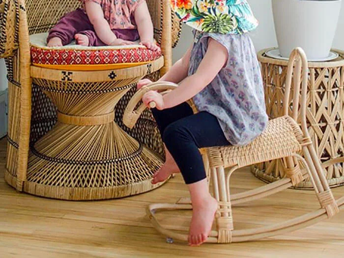 Child Sized Ratan Rocking Horse