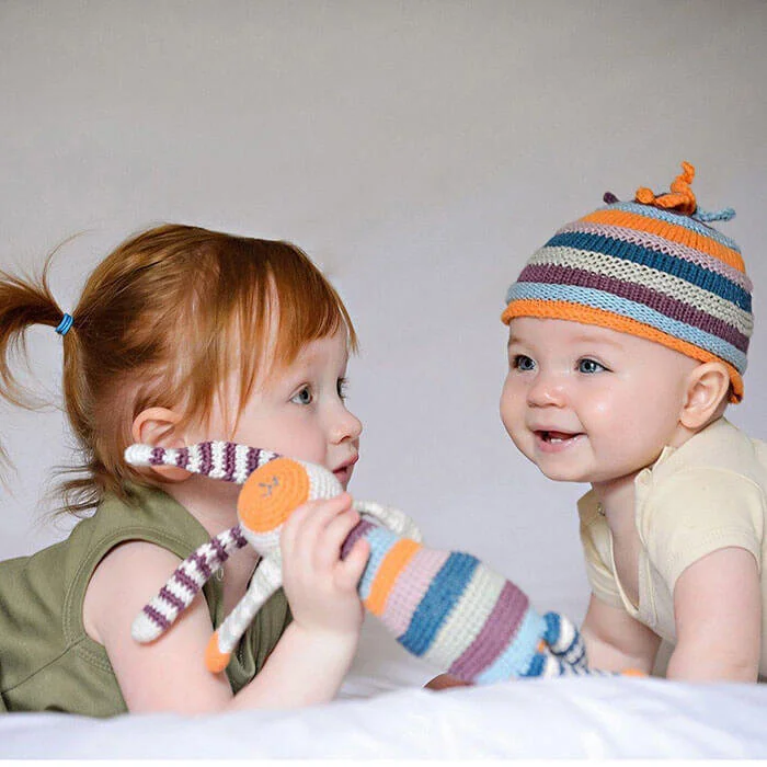 Pebble Organic Rainbow Baby Hat