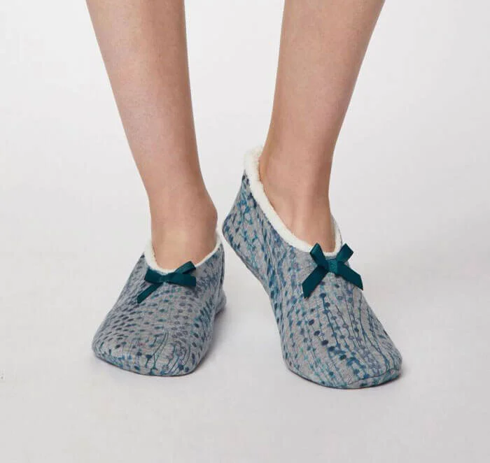 Grey Bamboo Jersey Slipper