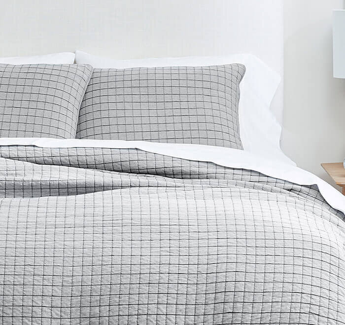 Fair Trade Certified Matelasse Windowpane Sham