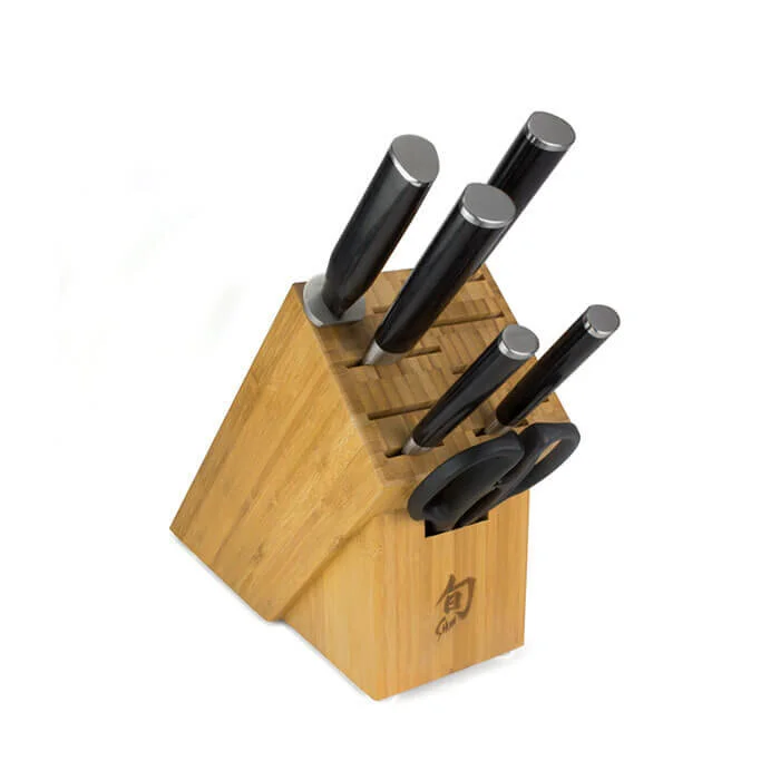 Shun Classic 7 Piece Knife Bamboo Block Set