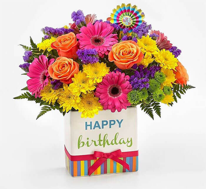 Birthday Brights Bouquet Flower Arrangement