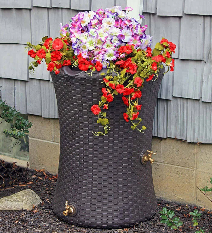 50 Gallon Rain Barrel Planter