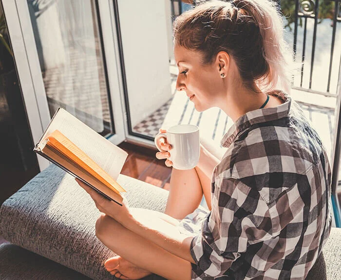 Reading a book helps you to stay away from blue screen