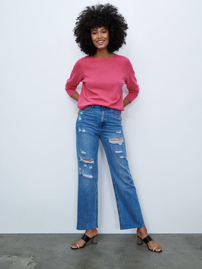 Wide Leg High Rise Mom Jeans