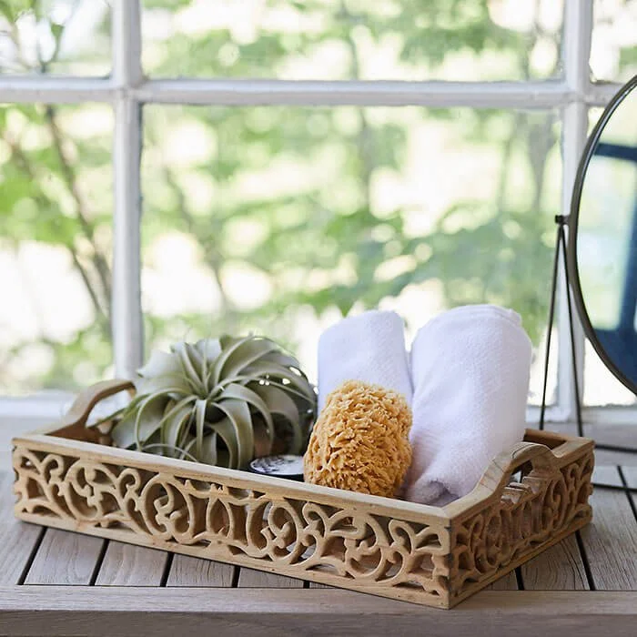 Carved Teak Tray