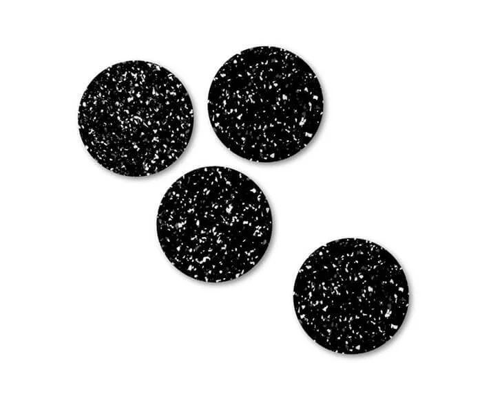 Round Recycled Rubber Coaster Set