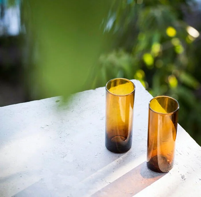 Tall Recycled Glass Set