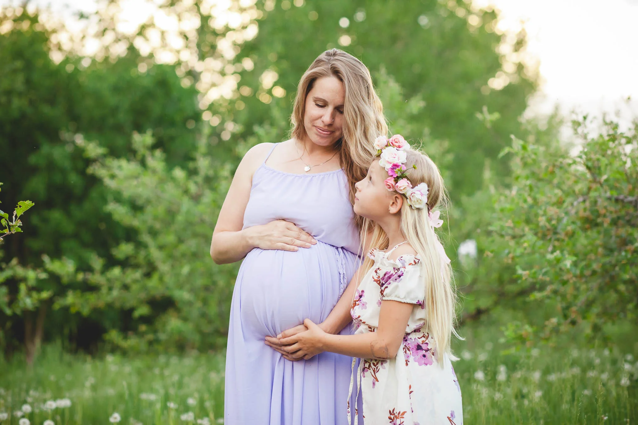 Amy D Photography- Maternity Photos- Mother and Daughter Maternity- Orchard Maternity Photos- Apple Orchard Maternity- Evening Maternity Shoot- Barrie Newborn And Maternity Photographer (41 of 67).jpg