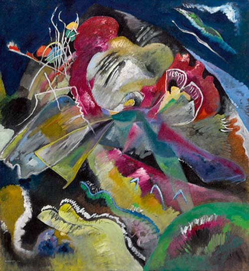 Bild Mit Weissen Linien (Painting With White Lines), painted in 1913, 119.5 x 110 cm.