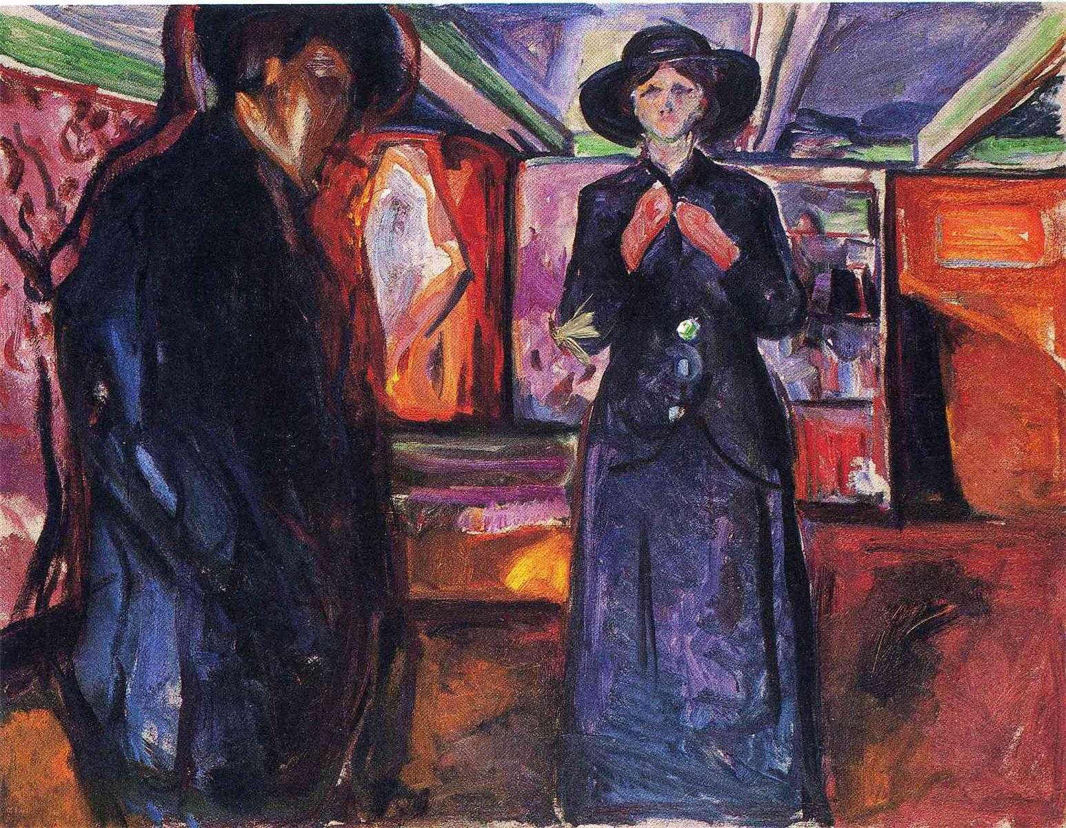MAN AND WOMAN Oil on Canvas, 1913 Hat Prediction Score: 0.92588663