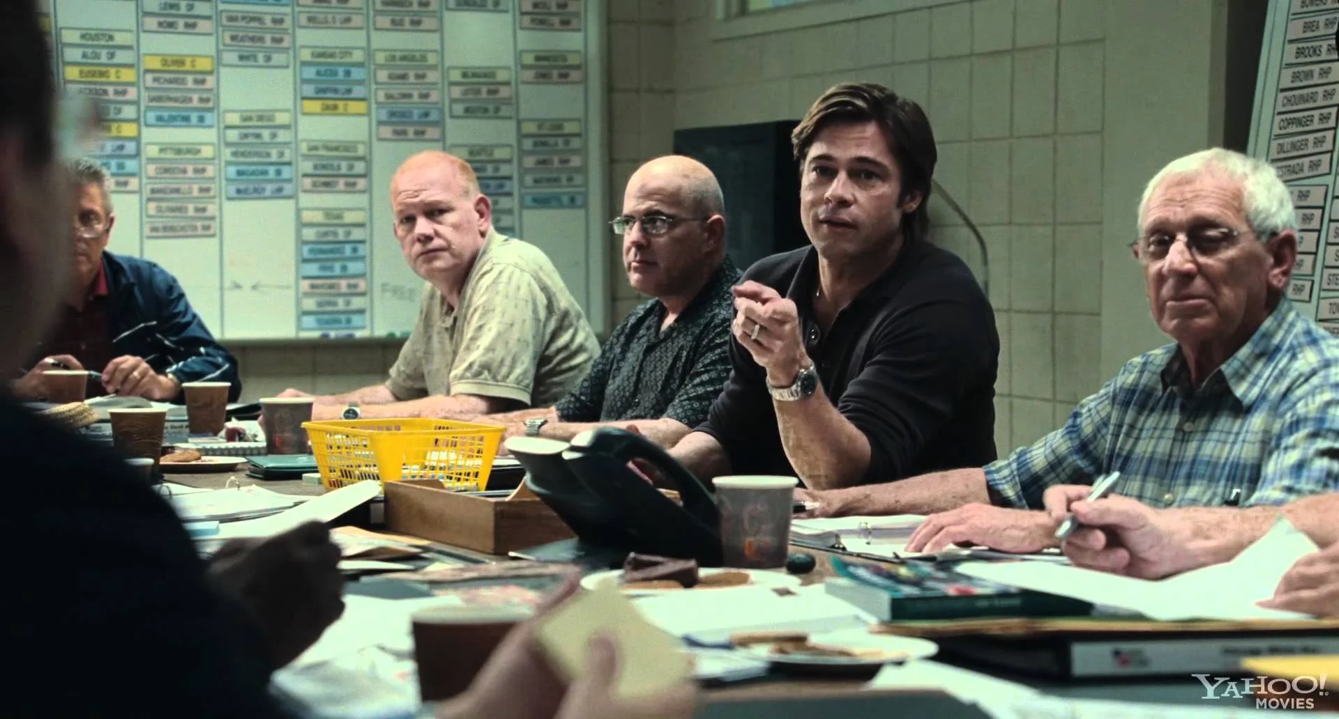 The scouting scene from the movie "Moneyball"
