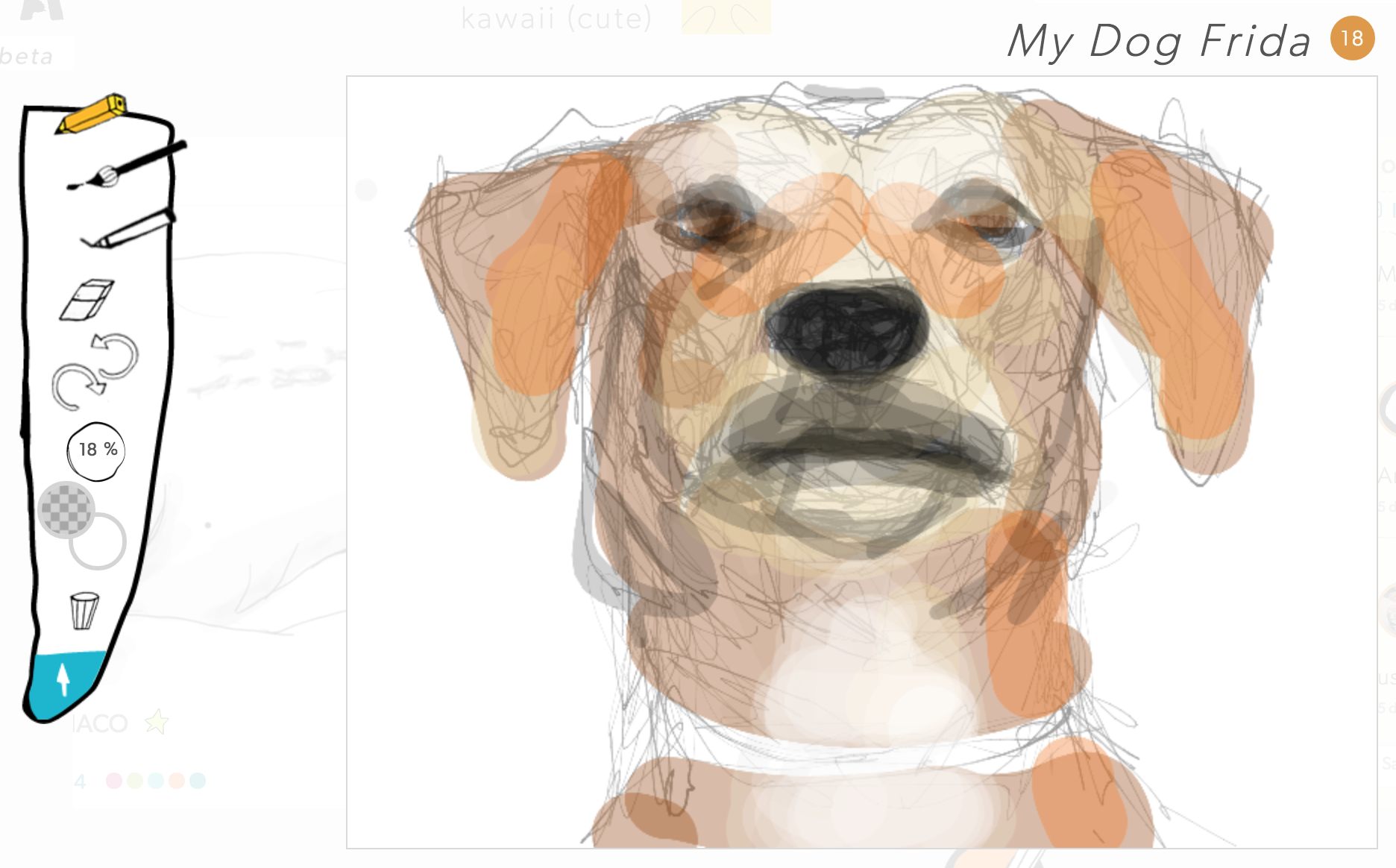My less-than-awesome drawing of my puppy Frida