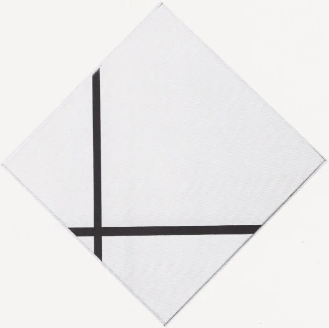 Piet Mondrian Lozenge Composition with Two Lines , 1931 Oil Painting on Canvas 80 x 80 cm Abstraction Score: 0.1000119845
