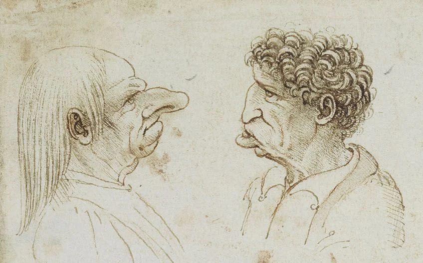For every masterpiece, there are hundreds of sketches - From the Sketch 5 Grotesque Heads by Da Vinci