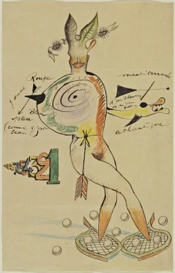 Cadavre Exquis with Yves Tanguy, Joan Miró, Max Morise, Man Ray
