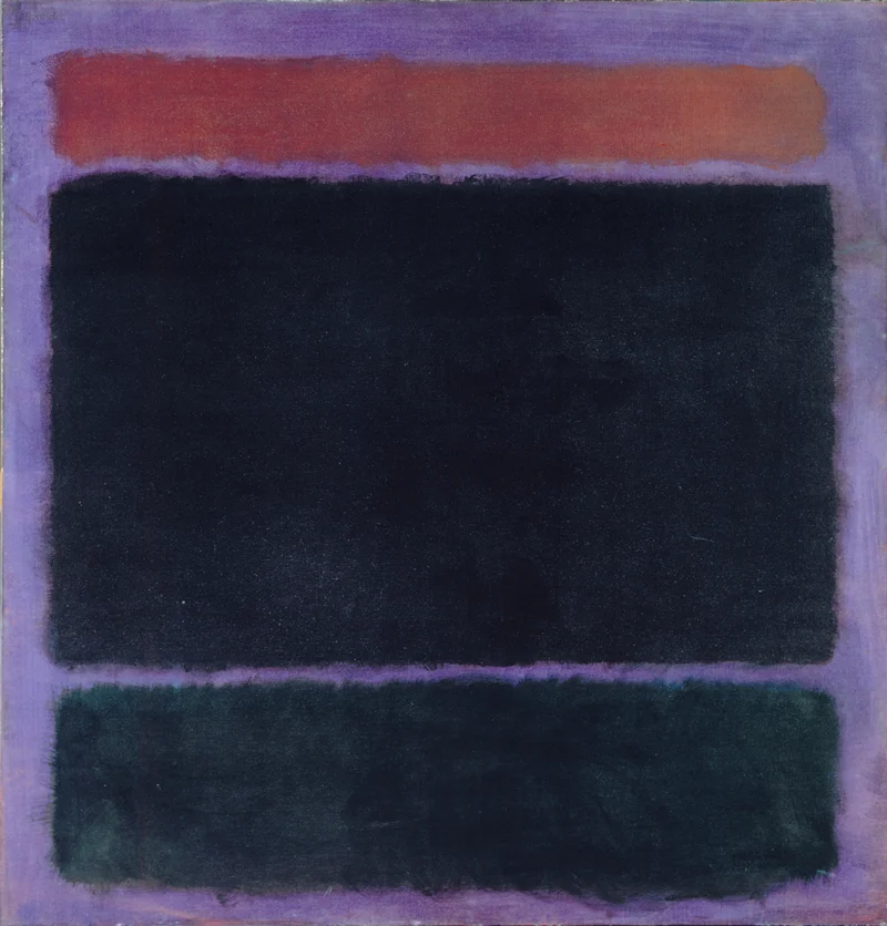 Mark Rothko, Untitled (Rust, Blacks on Plum) , 1962, oil on canvas, 60 x 57 in
