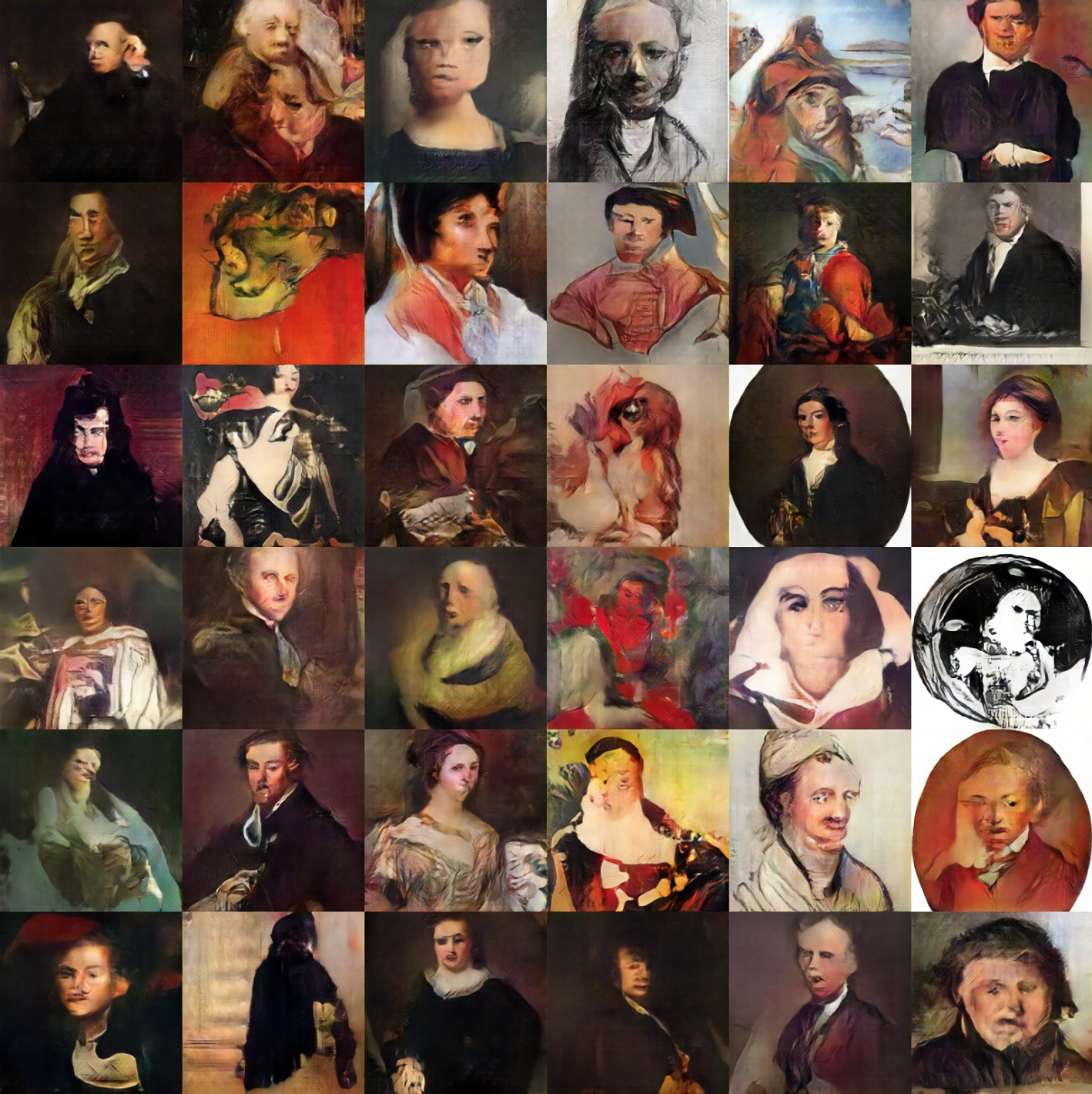 Robbie Barrat’s Portrait GAN project which predates Obvious and was a primary source of inspiration for the Belamy project. It also provided the scraper needed for gathering images off of Wikiart.com