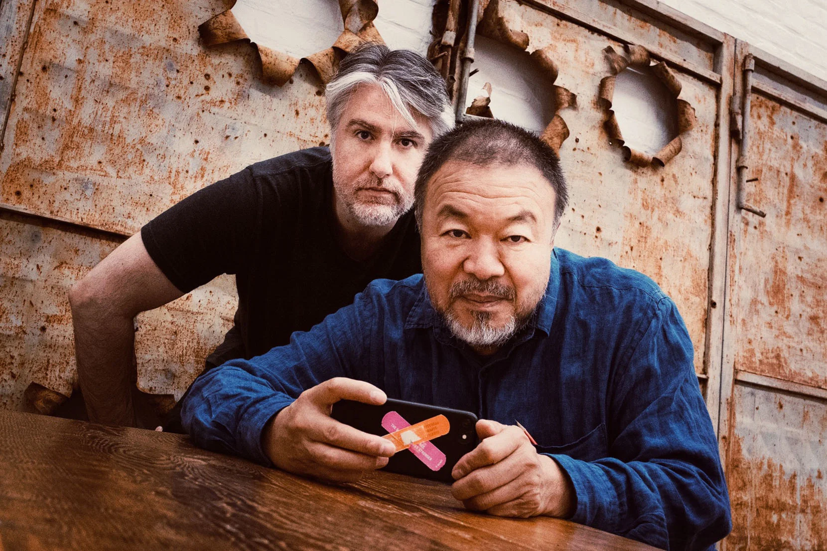 Kevin Abosch (left) and Ai Wei Wei
