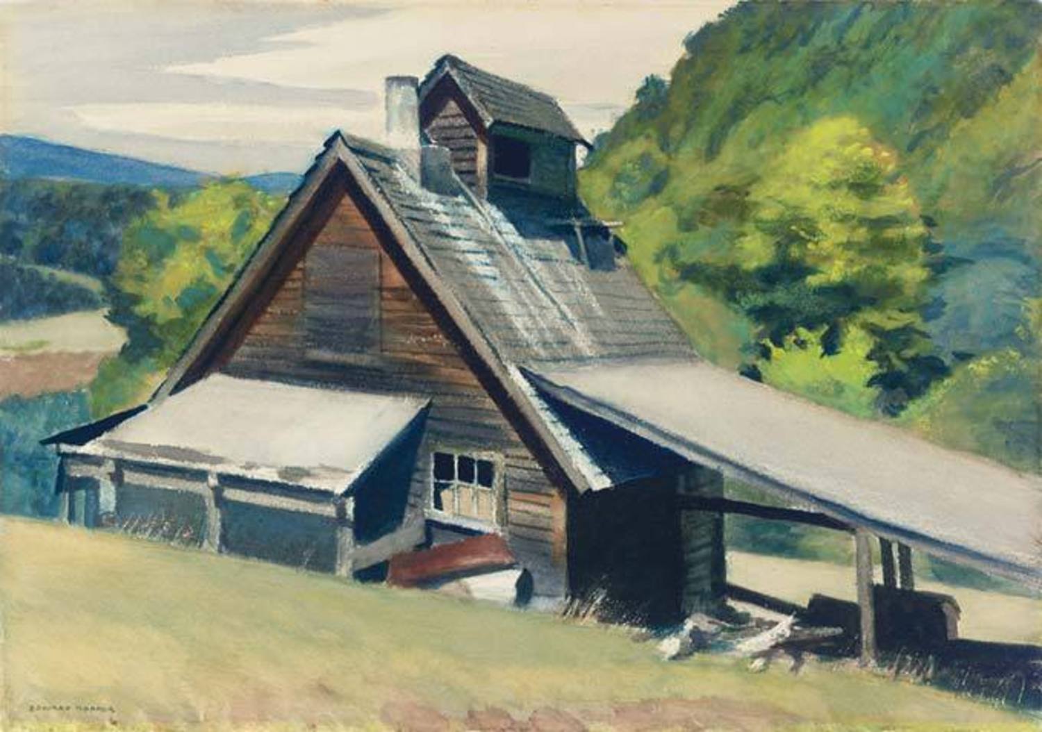 Vermont Sugar House, Edward Hopper, 1938.