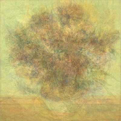 Visual average of the sunflower paintings by Van Gogh