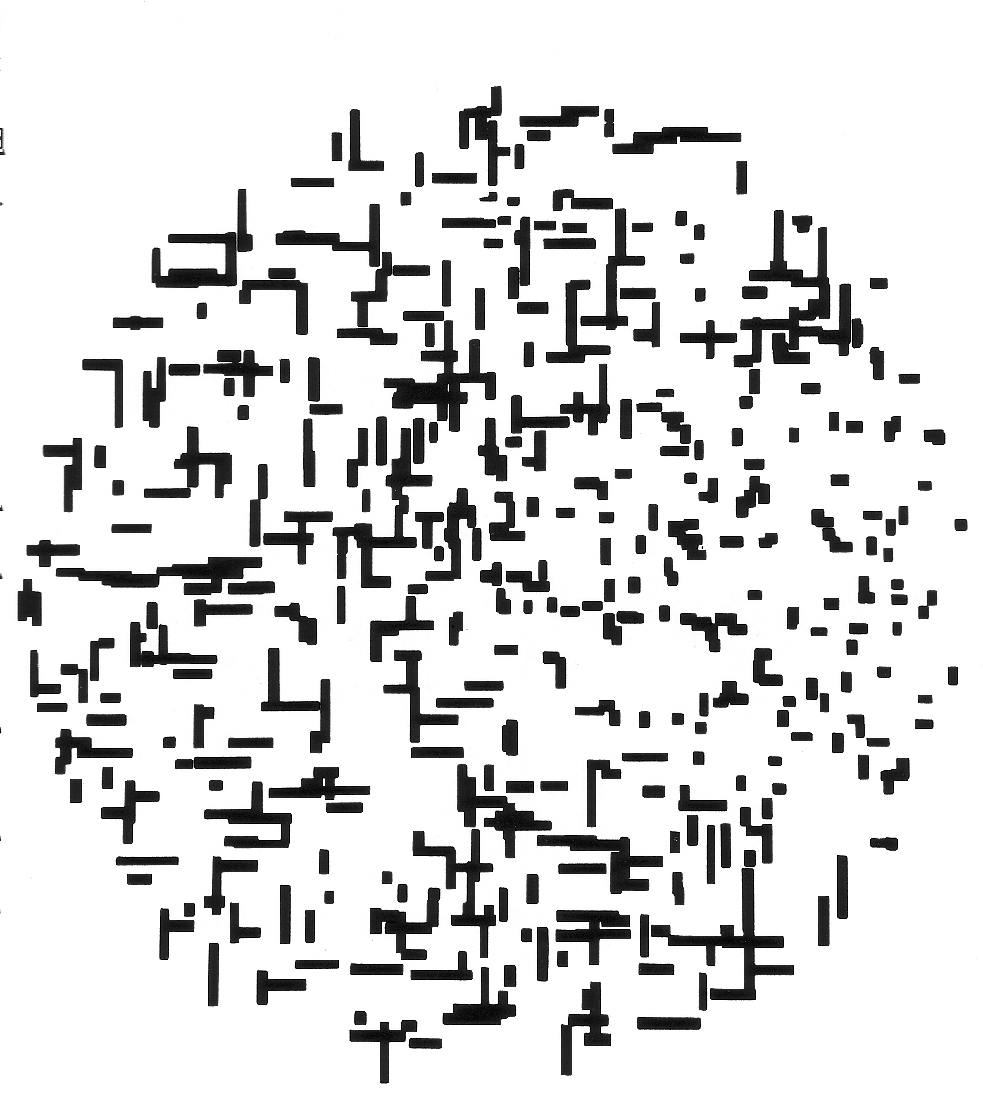 Michael A Noll, Computer Composition with Lines , 1964, digital computer and microfilm plotter
