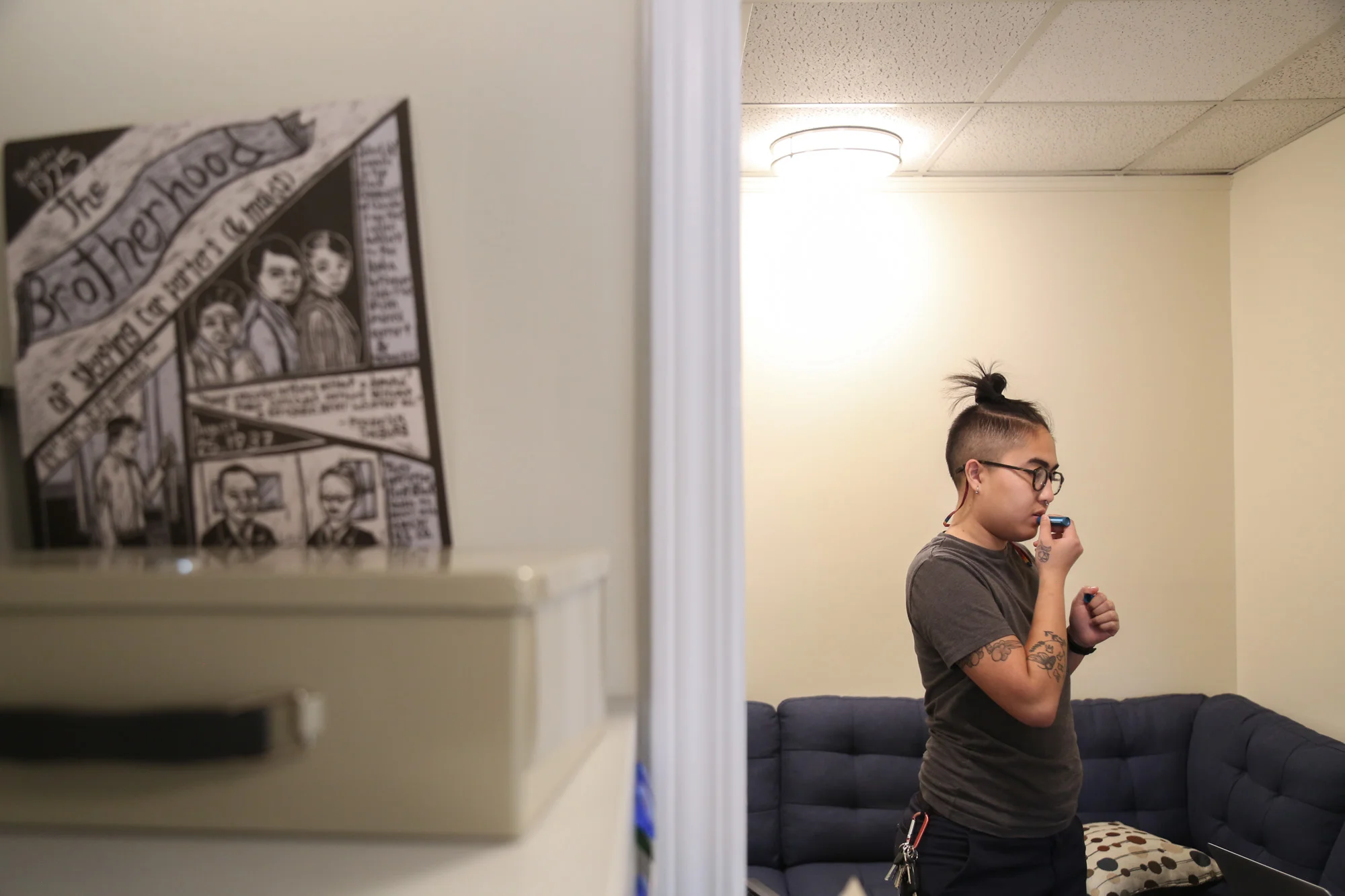 Loan works at the Southern Vision Alliance, a grassroots non-profit conceived in 2014 supporting all kinds of justice and rights. They are the director of Youth Organizing Institute and Communications.
